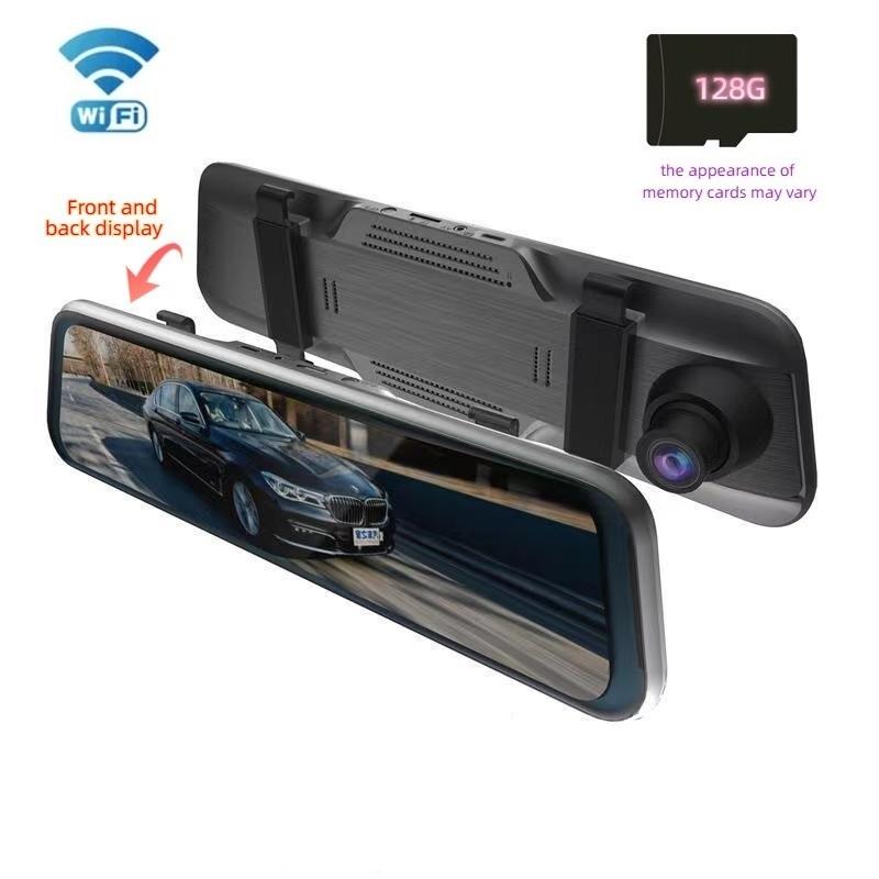 1/2/3 Варианта WiFi Автомобильный видеорегистратор, 2K HD Сенсорный Экран Зеркало Заднего Вида DVR, Передний/Внутренний/Задний 170° Широкоугольная Запись при Движении Задним Ходом