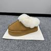Women Thick Sole Faux Fur  Winter Plush Warm Cotton Shoes Woman Indoor Outdoor Non Slip Fluffy Platform Slippers 2024