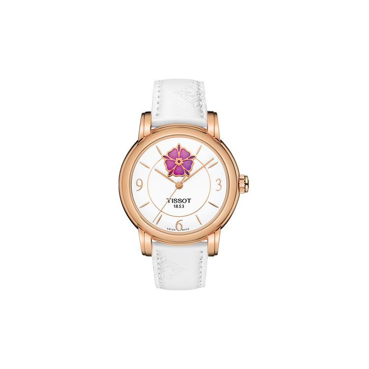 Tissot Механический механизм 30м Водонепроницаемость Женские часы 35мм Белый циферблат T050.207.37.017.05