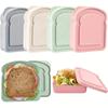4pcs/set Portable Reusable Bento Sandwich Storage Lunch Boxes with Lid Microwave and Dishwasher Safe Organize Your Kitchen