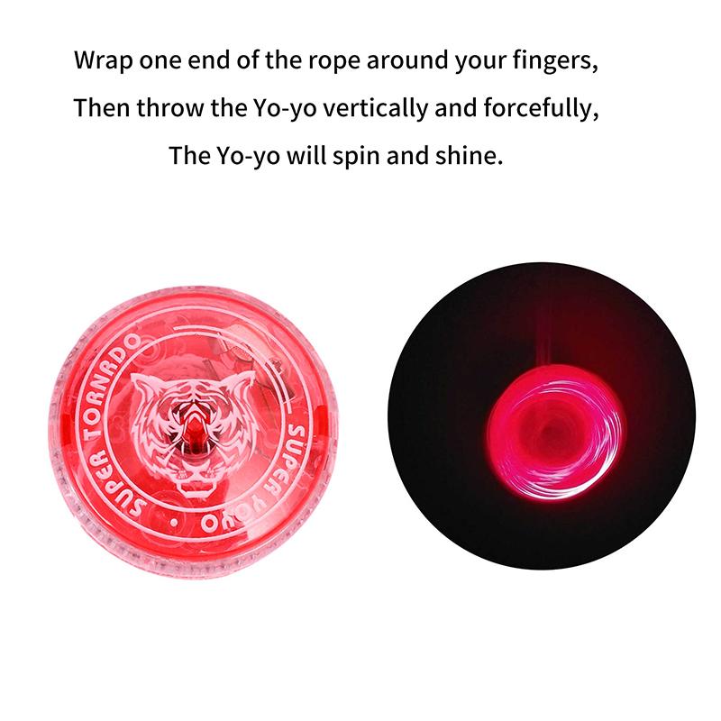 Креативные Детские Развлечения Игра для Мозга Классический Мини Пластиковый Светодиодный Мигающий Йо-йо Мяч Спортивная Игрушка для Детей Подарок