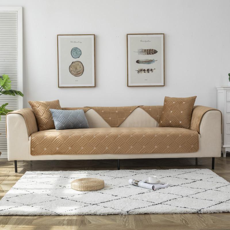 Winter Plush Sofa Cover Non-slip Modern Slipcover Couch Seat Cushion Sofa Towel Sofa Covers For Living Room Home Decor