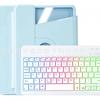 Universal Tablet Keyboard Case Galaxy Tab S11 A11 Plus With Rotating Acrylic Stand PU Leather Cover Sleep/Wake