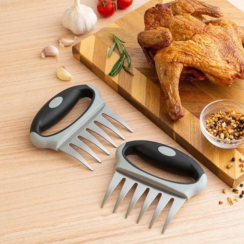 Измельчитель мяса из нержавеющей стали, когти для измельчения, вытягивания, свинины, курицы, говядины, индейки, вилки, кухонный комбайн, кухонная утварь