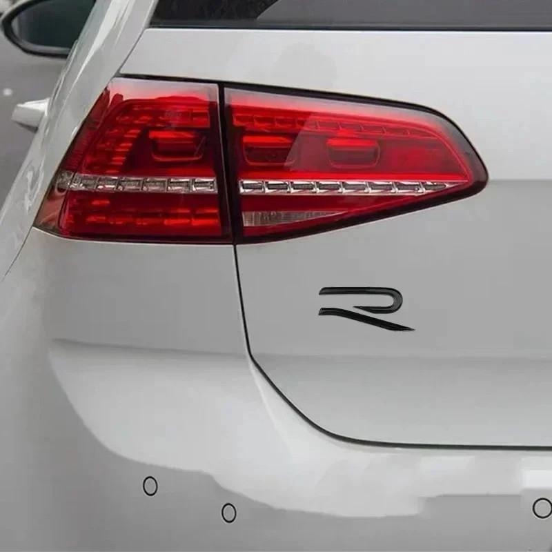 CJOZW1 Metal Car Decals for Volkswagen VW R Line Golf 8 Beetle Scirocco Passat Sharan Tiguan Jetta Trunk Sticker Fender Side Badge