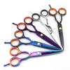 Professional 5.5'' Color Hair Scissors Haircut Thinning Barber Makas Haircutting Cutting Shears Hairdressing Scissors