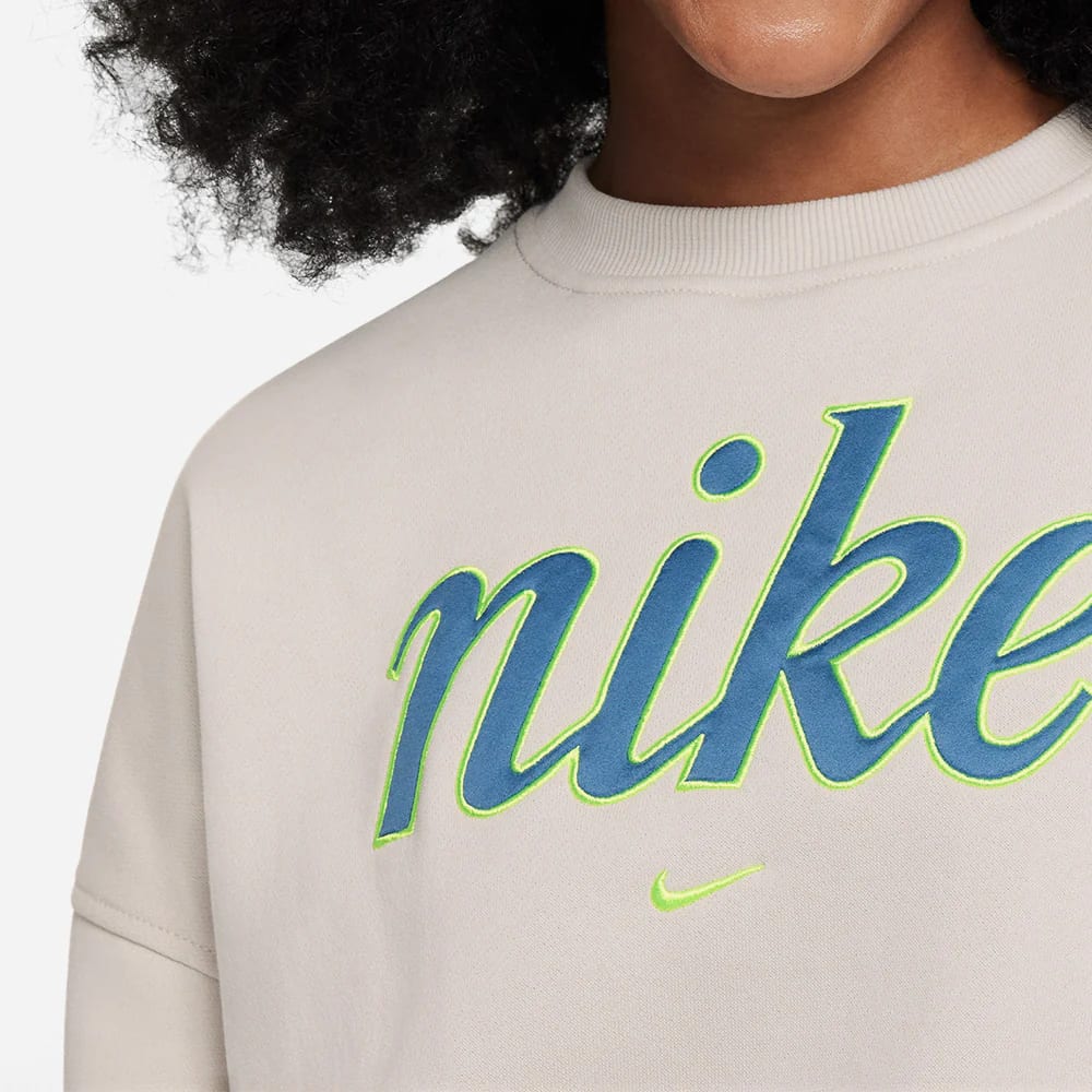 Nike Толстовка Спортивная одежда Клуб Костяной Белый Подростки FZ5566-072