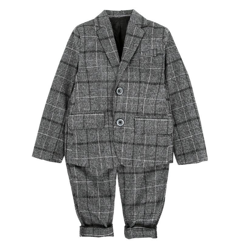 Children Boys Clothing Sets Kids British Gentleman Two-piece Dress Suits Boy Suit Jacket + Pants
