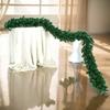 270 см Рождественская искусственная сосновая гирлянда со светодиодной подсветкой, красными ягодами, сосновыми шишками, светящаяся, из искусственной сосновой хвои, ротанговая, для украшения каминной полки, камина, крыльца, подвесная