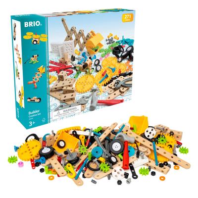 BRIO Builder Креативный набор II для детей от 3 лет и старше Деревянный строительный плотницкий ролевой подарок 34606, [271 деталь] [Игрушка, Блоки, Игра, Игра,