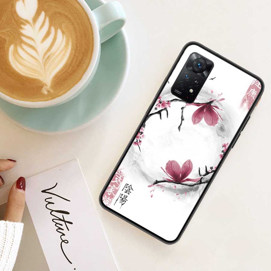 Чехол для телефона 'Цветущая вишня' для Xiaomi Redmi Note 12 Plus 12S 11 11T Pro 5G 11E 11S 4G 10 10S 9 9S 9T 8 8T 7 Защитный корпус Coqu
