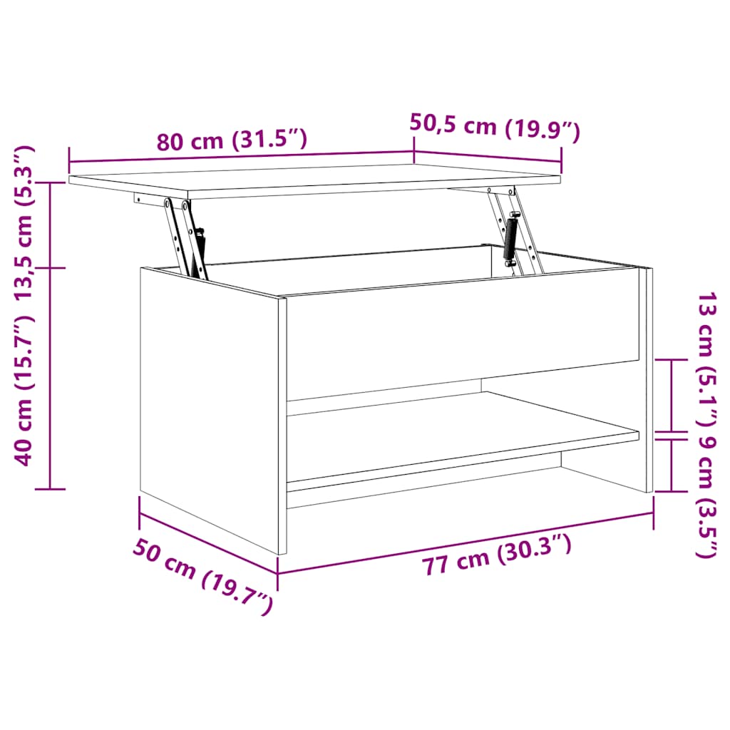 Glossy White Coffee Table 80 x 50 x 40 cm Engineered Wood