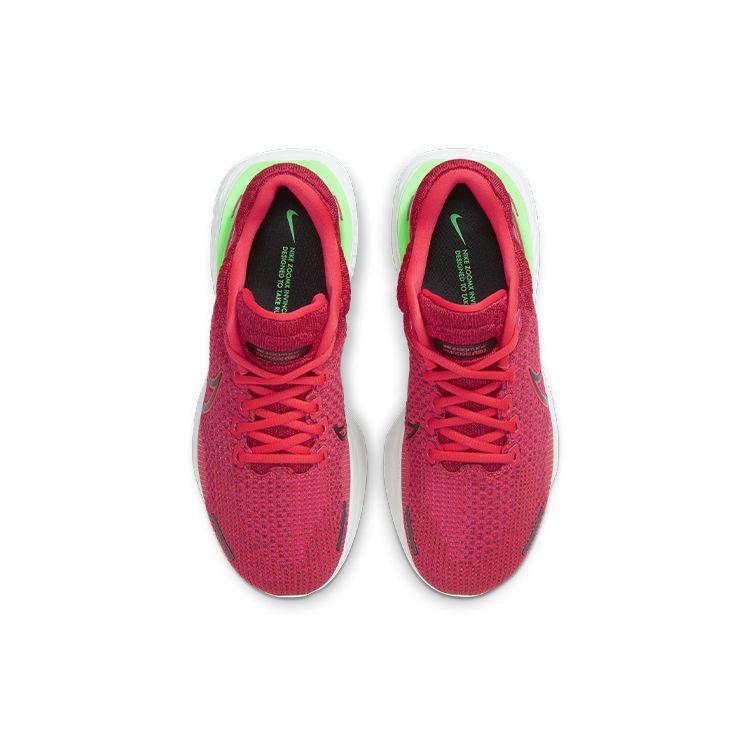 Nike Men's Zoomx Invincible Run Flyknit 2 Siren Red Black Team Red Green Strike DH5425-600