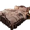 Thickened Four-piece Princess Style Single Double Quilt Cover Bed Skirt, Bedding