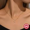 S925 Sterling Silver Flash Diamond Irregular Crescent Moon Temperament Moon Necklace Collarbone Chain Versatile Gift Woman