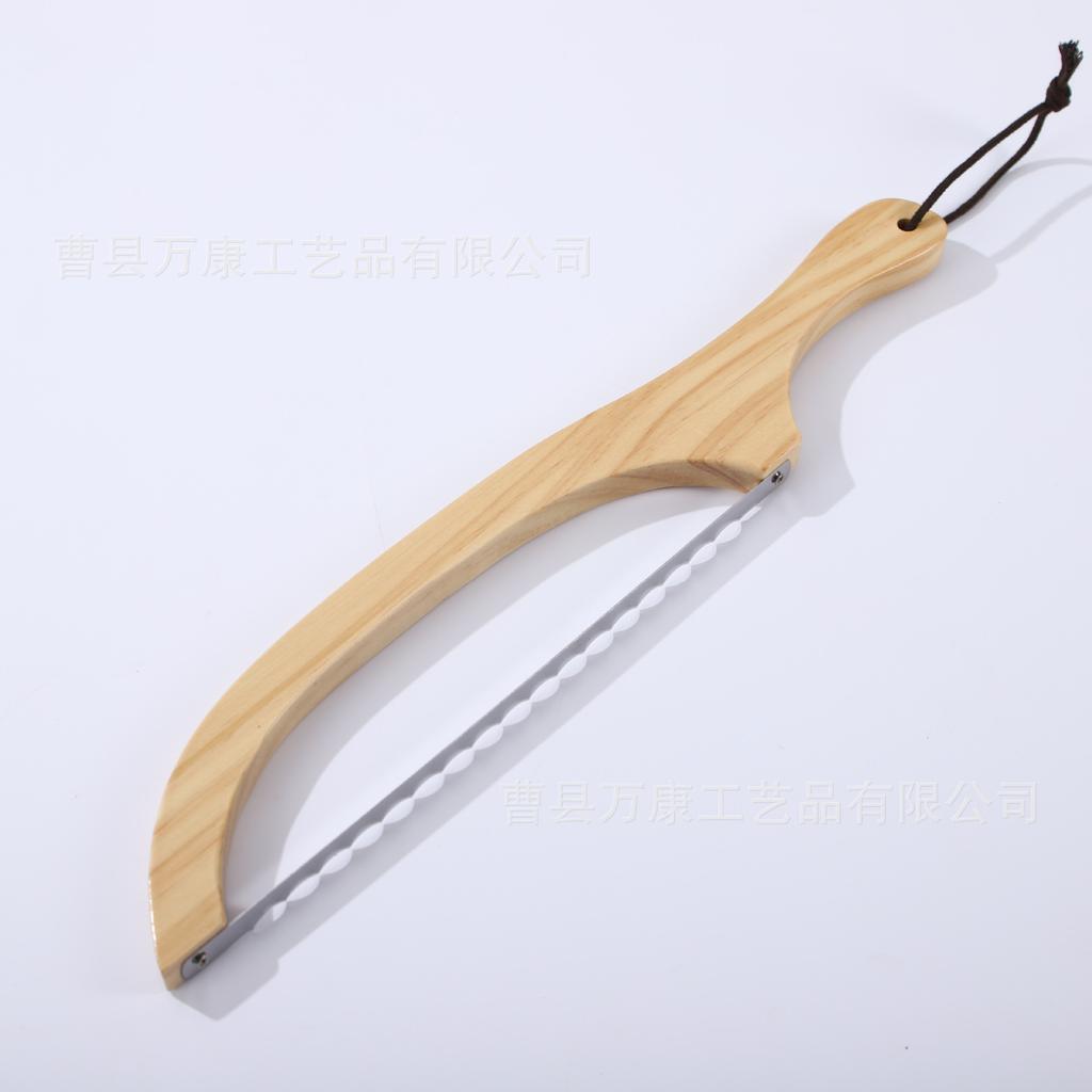 Деревянный нож для хлеба Нескользящий Нож для багета и торта для выпечки Зубчатый Нож для тостов Деревянная пила для нарезки хлеба