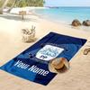 Preston North End Personalized Printed Beach Towel Soccer Logo Support Custom Name Text Absorbent Towel For Sport Travel Special Gift