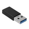 Переходник-конвертер TypeC гнездо на USB3.0 штекер USB быстрая зарядка компьютерные аксессуары(черный )