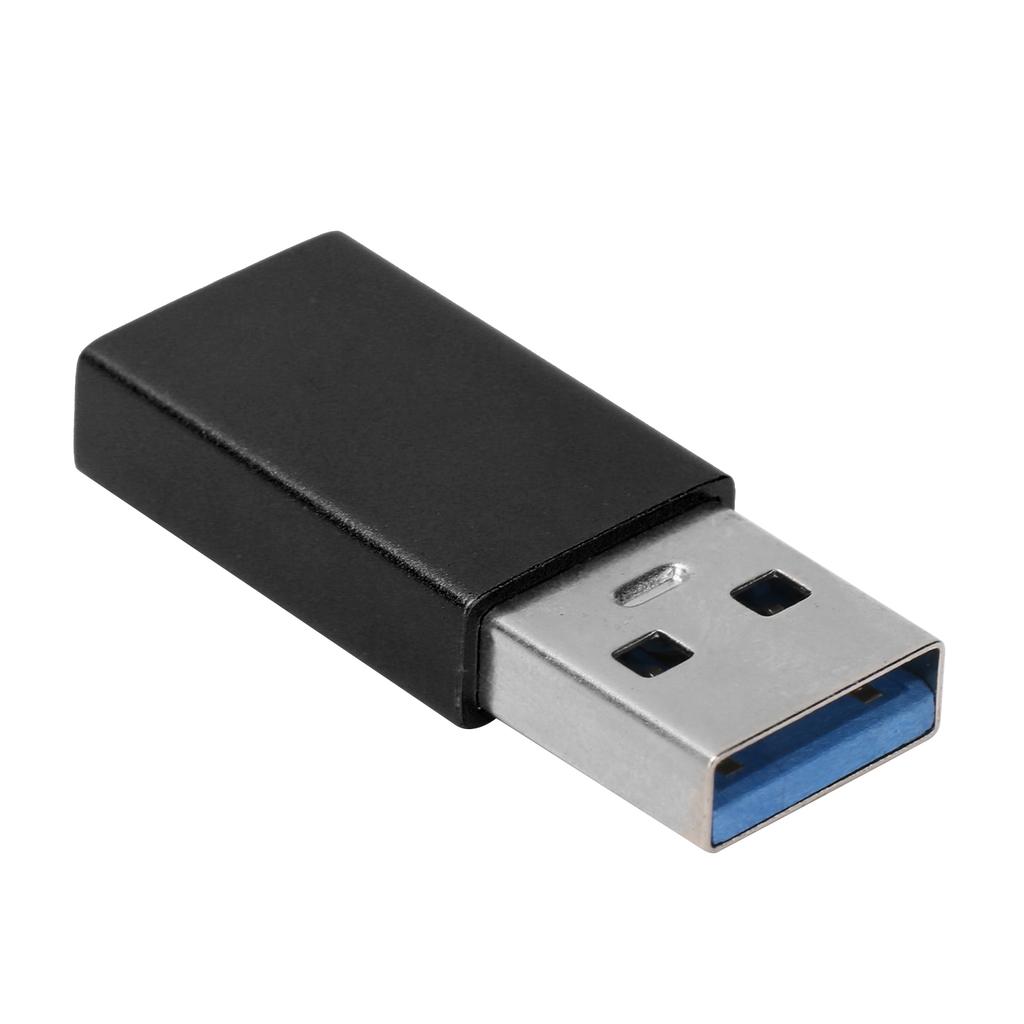 Переходник-конвертер TypeC гнездо на USB3.0 штекер USB быстрая зарядка компьютерные аксессуары(черный )