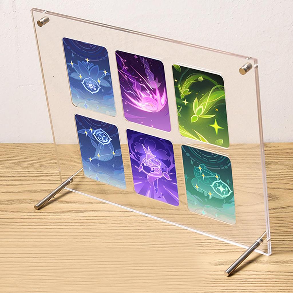 Siawadeky Card Display 4 Полностью карта 3 слоя Отдельный винт Акриловая карта износа царапин Совместимость с Торговым Аниме Персонаж Карты Чехол,