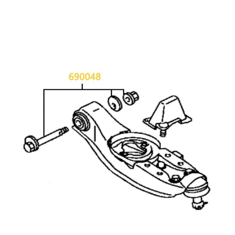 Cylinder Head Bolt for FIT FOR MITSUBISHI L200 for TRITON for PAJERO MU431006 MN125376 MR418672 Lower Control Arm Plate