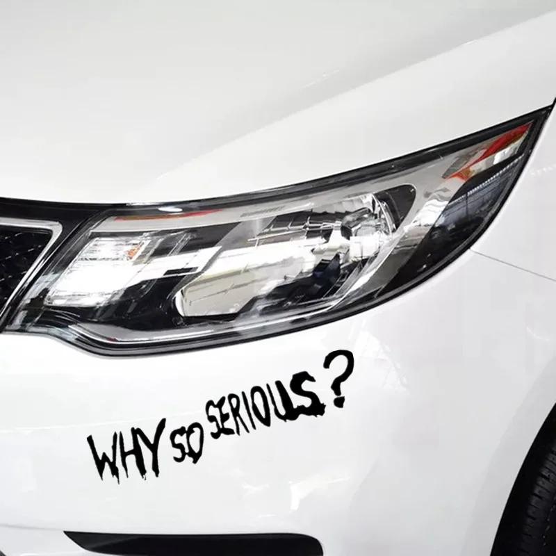 Joker Hahaha Why So Serious? Halloween Car Stickers Decor Motorcycle Moto Body Helmet Windshield Fuel Tank Decals
