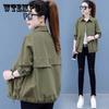 Повседневное короткое пальто, женская одежда, весенне-осенняя новая свободная куртка с капюшоном и длинными рукавами, женская верхняя одежда для мам среднего возраста