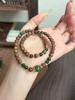 Natural agarwood with jasper jewelry multi-specification double-circle bracelet for physical shopping malls jewelry cultural and play stores