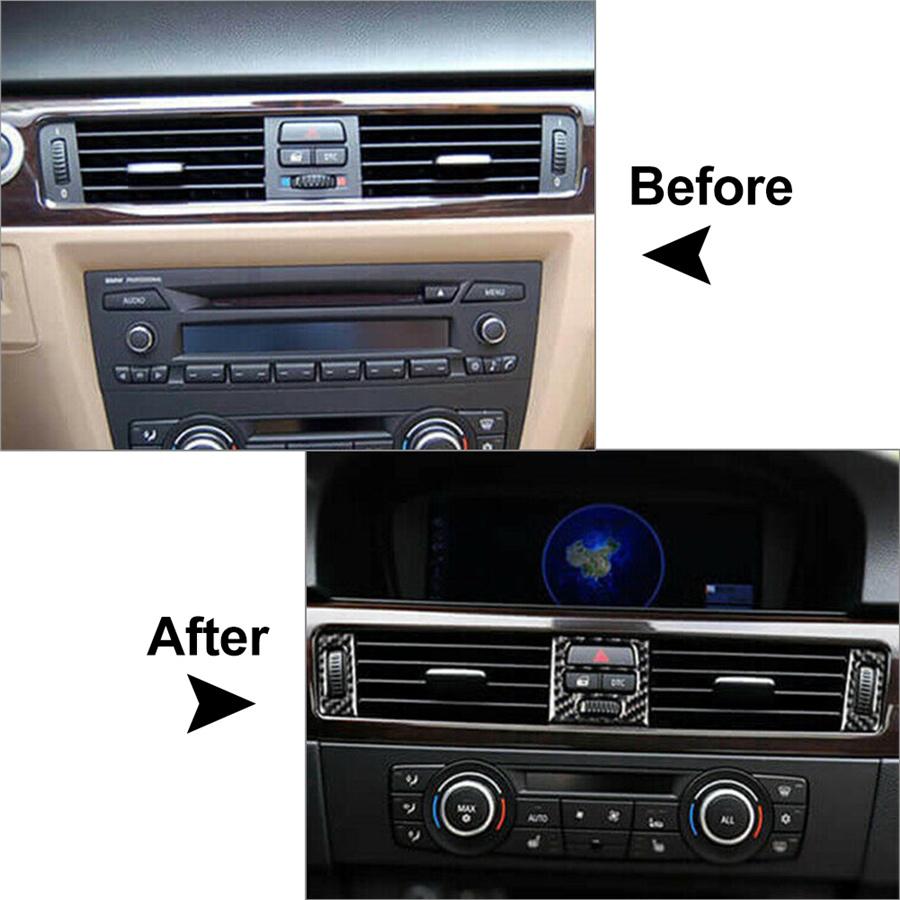 Carbon Fiber Air Vent Outlet Cover Trim For BMW 3 Series E90 E92 E93 2005-2012