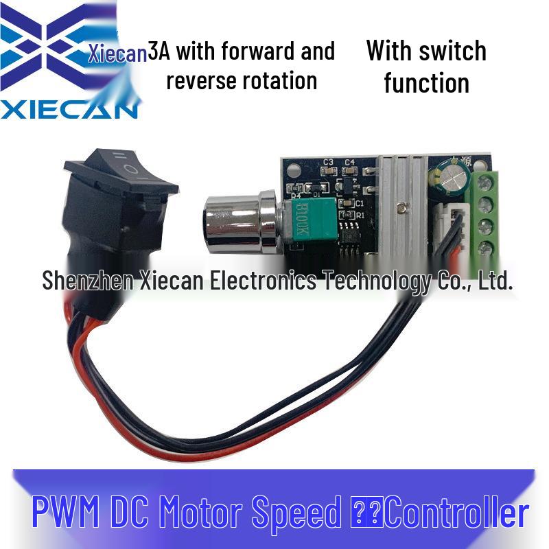 High-Efficiency PWM DC Motor Speed Controller (5V-35V) for Brushed & Brushless Motors, Multiple Specs, Energy-Saving