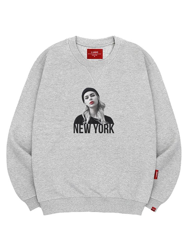 Свитшот Ellamo New York Girl Унисекс Большие Размеры S~4XL (Тип А)