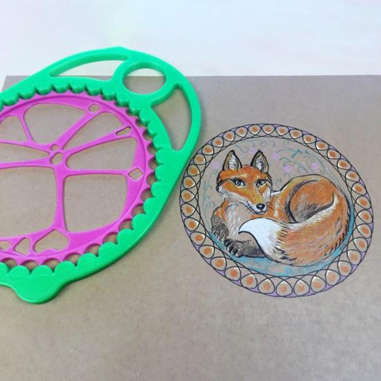 Спиральная художественная шестерня, геометрическая линейка, инструмент для рисования, шаблон спирального круга, набор для рисования, обучающий трафарет для рисования спиральной кривой, товары для рукоделия