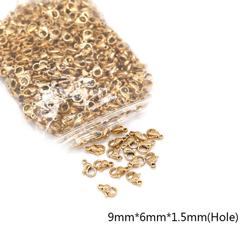 Semitree 25Pcs 9mm Stainless Steel small Lobster Clasps Hooks Bracelet Connectors for Jewelry Making Crafts Accessories Supplies
