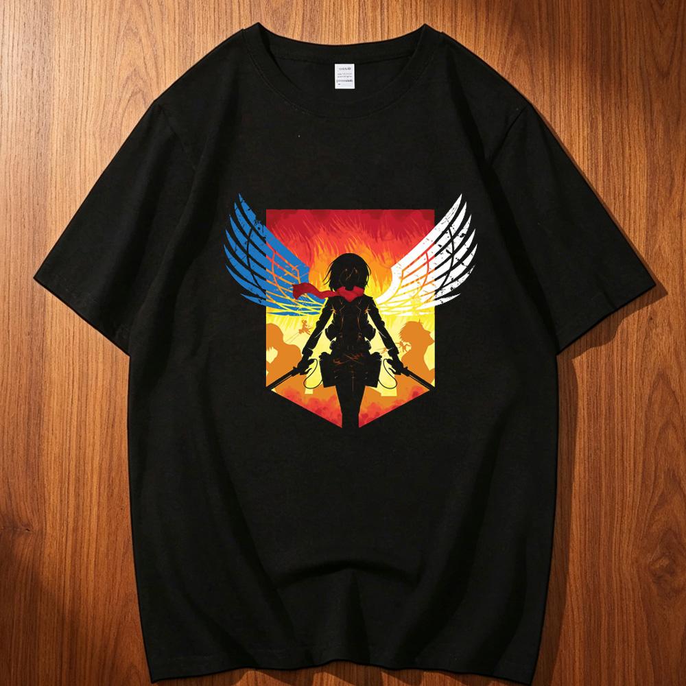 Attack On Titan Cotton T Shirt Teen Colorful Digital Punk Aesthetic Top Tees Kawaii University Psychedelic Vintage Wounisex Retro