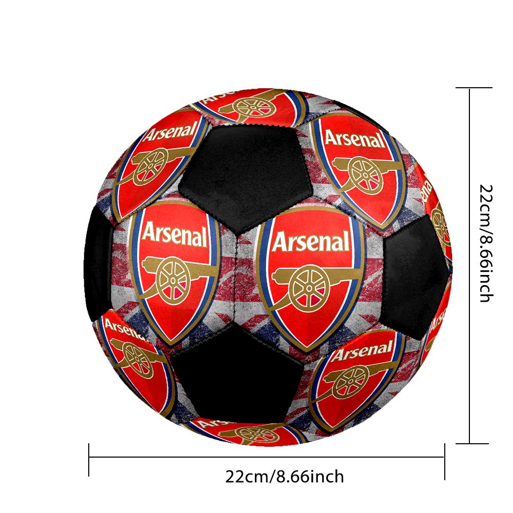 SIZE 5 Arsenal Football Club Soccer Ball Colorful All Ages Machine Stitched PVC Competition Ready Durable High-Bounce