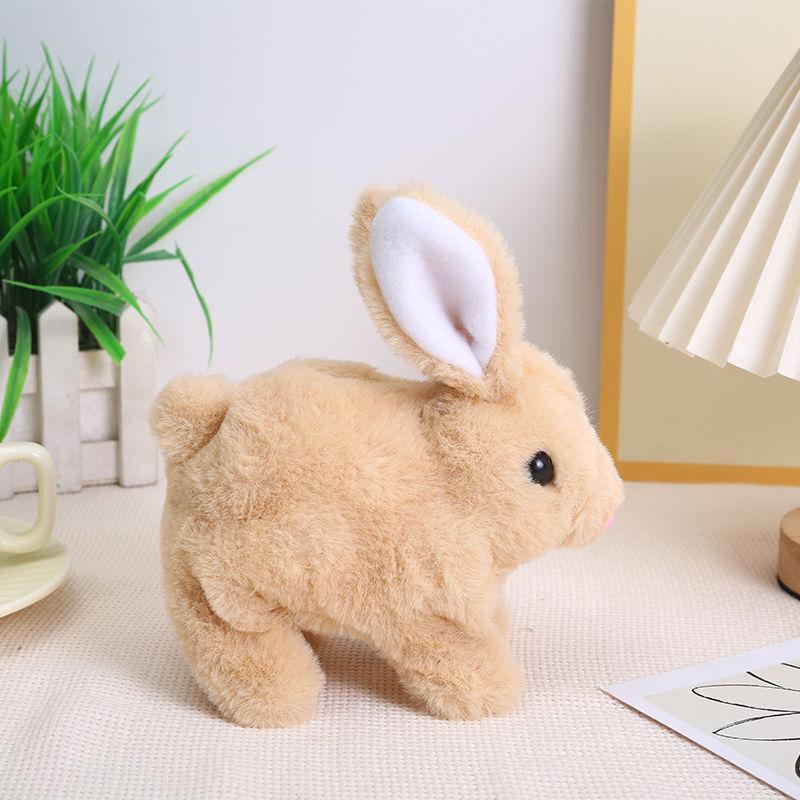 Electric Bunny Doll Plush Simulation Cute Rabbit Interactive Toys Walking Dolls Children's Accompany Birthday Gift