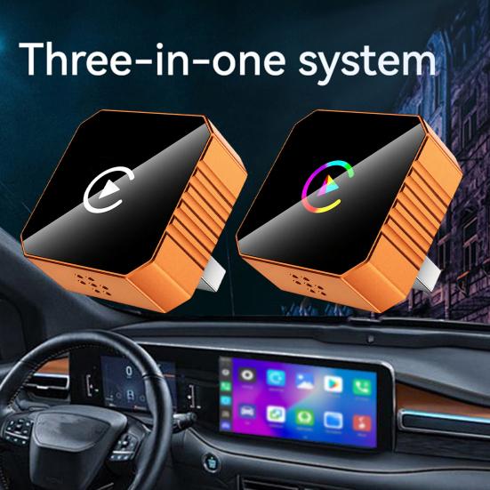 Беспроводной адаптер для автомобилей с CarPlay Адаптер Plug-and-Play с двухдиапазонным Wi-Fi и автоподключением Простота установки Умный автоконнектор