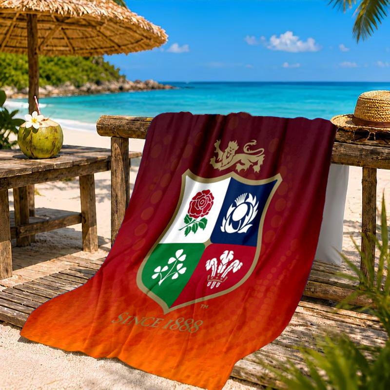 British & Irish Lions Beach Towel, Quick-drying, Easy to Care for, Suitable for Both Fitness and Beach Vacations,Sports Essential