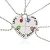 Best Friend and Ever  Necklace Girls Heart-shaped Puzzle Stitching Pendant Necklace For Women