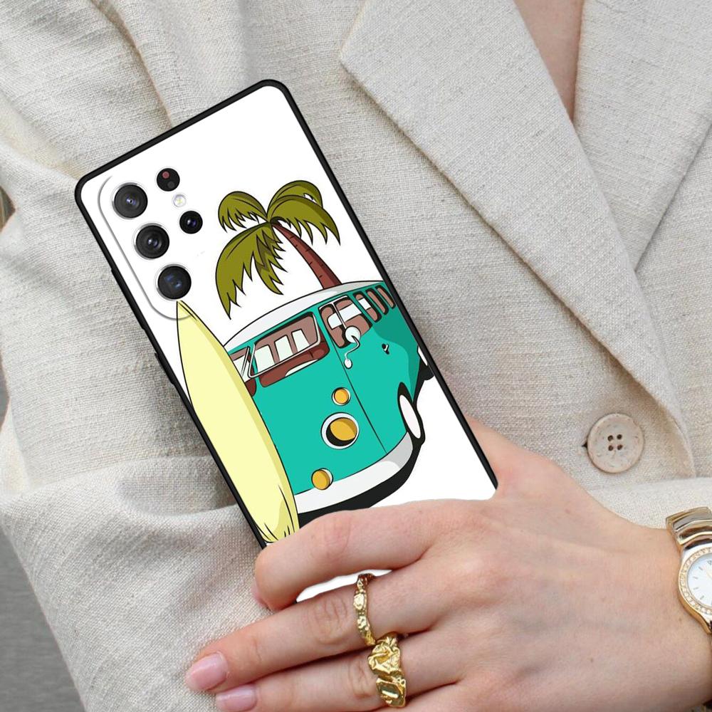 Combi Van Surf Bumper Cell Phone Case for Samsung Galaxy S26 Ultra S25 S24 S23 S22 S21 S20 Note10 Cover