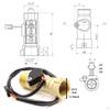 Латунные датчики расхода воды Датчик Холла Защищенный от ржавчины Многоцелевой Dn15 Медный корпус Внутренний