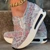 Women's Glitter Sequins Decor Sneakers, Breathable Mesh Inner Wedge Heeled Shoes, Comfortable Platform Carnival Shoes & Music Festival