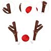 Car Reindeer Antlers and Nose Set Costume Xmas Ornament Universal Premium Holiday Christmas