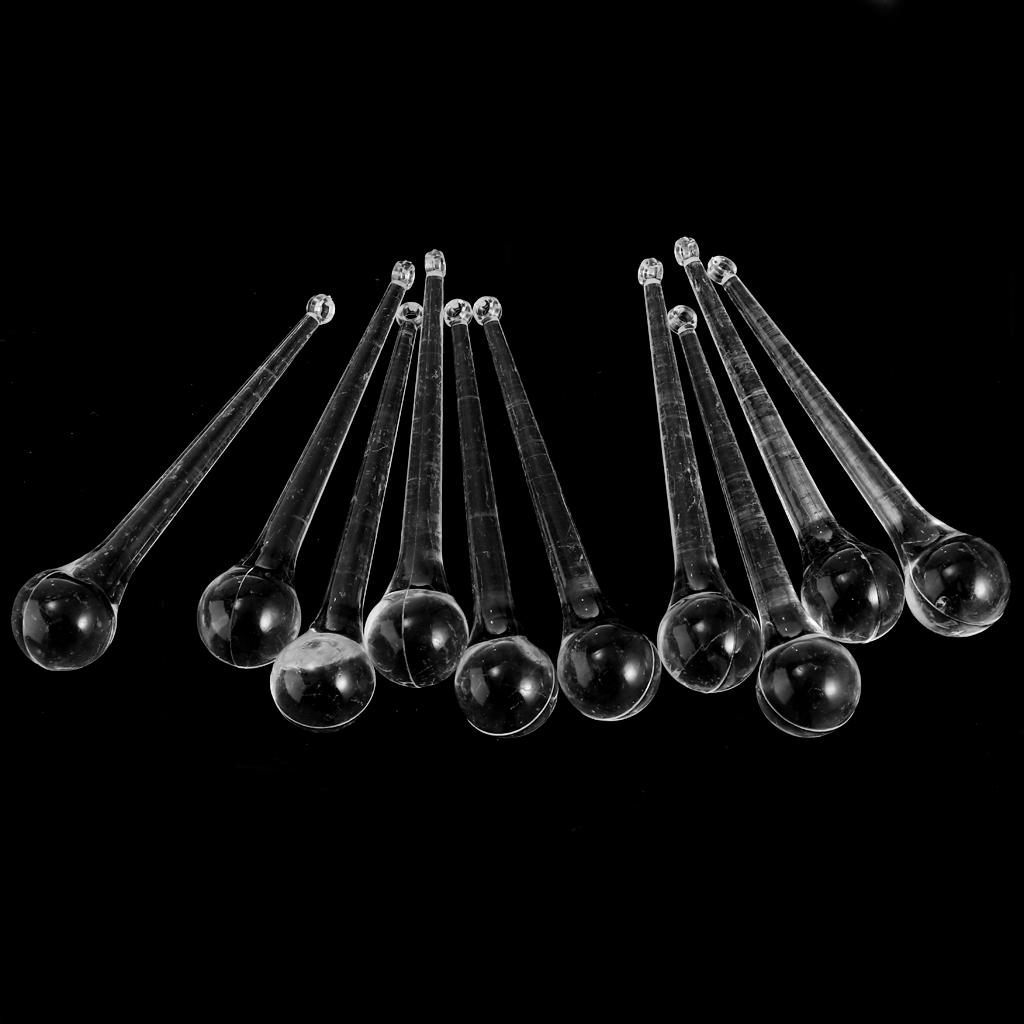 10Pcs Crystal Raindrop Pendant Hanging Icicles Decoration