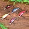 5PCS with Treble Hook Lifelike Artificial Bait ABS Fishing Lures  for Bass Trout Catfish Pike Perch