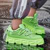 Summer New Green Mesh Trendy Men's Shoes Thick Baseplate Shoes Casual Sports Shoes