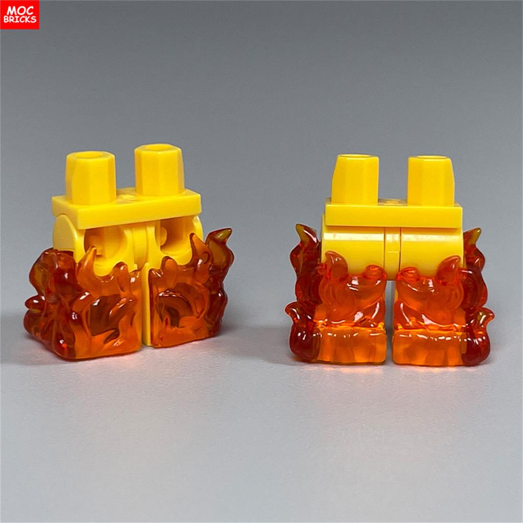 Нетоксичные Moc Кирпичи Огонь Нога Кольцо Оружие 4 см Фигурка Тело Ношение Специальные Эффекты Аксессуары Строительные Блоки Игрушки Подарок для Детей