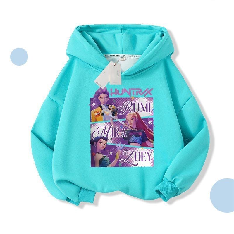K-pop Охотники на демонов Huntrix Толстовка Детская одежда Одежда принцессы для девочек Модная одежда для мальчиков Весенне-осенний свитшот Детские топы
