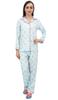 Sky Blue Gift Ribbon Print Women Shirt With Pajama Pants 2 Pcs Nightwear -