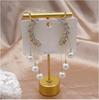 Zircon Ear Cuff With Pearl Tassel Korean Earrings 2pcs